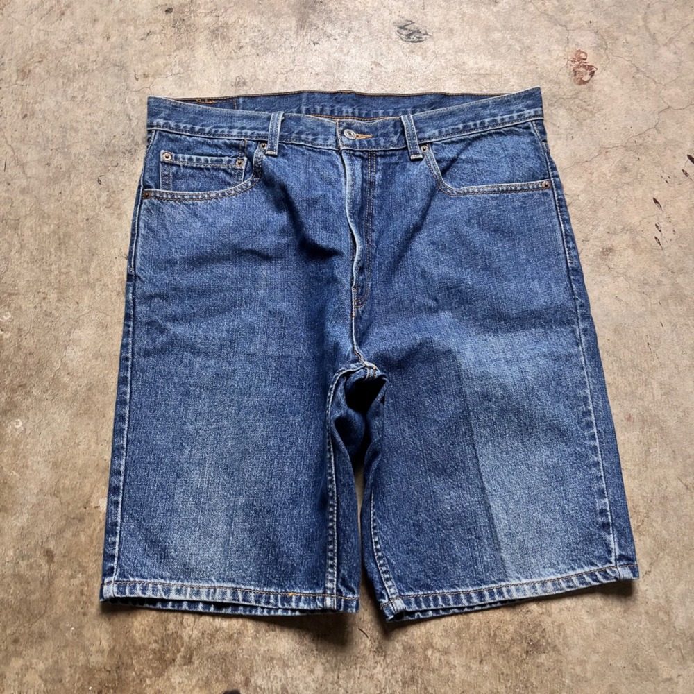 Levi's 505 Denim Jorts W36 Baggy Bermuda Shorts Medium Wash Y2K